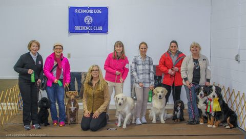 2019 Richmond Dog Obedience Club Destiny, Martini, and Teresa
